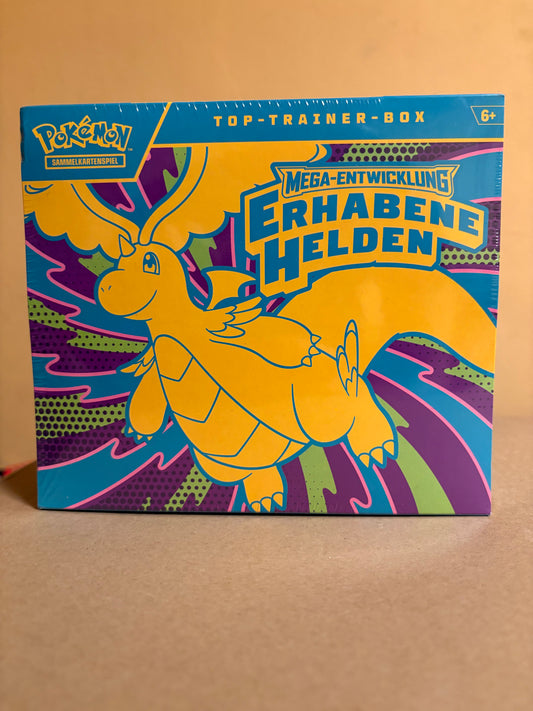 Pokémon-Sammelkartenspiel: Top-Trainer-Box Mega-Entwicklung – Erhabene Helden