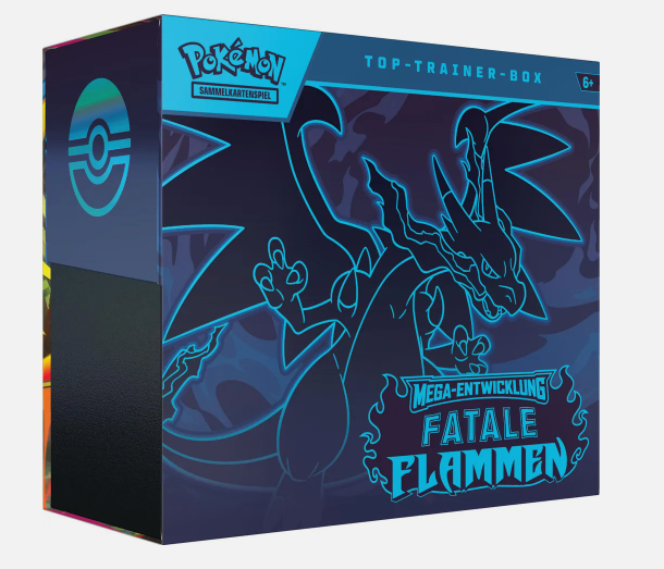 Pokémon Karten Mega-Entwicklung Fatale Flammen Top-Trainer-Box