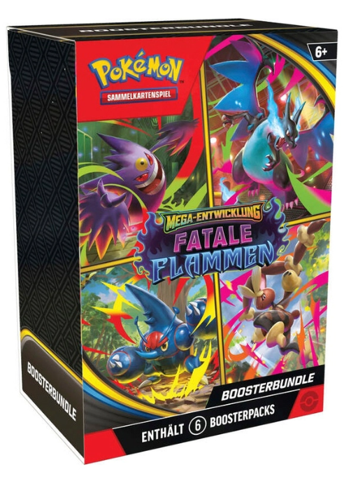 Pokémon Karten Mega-Entwicklung Fatale Flammen Boosterbundle  6 Booster